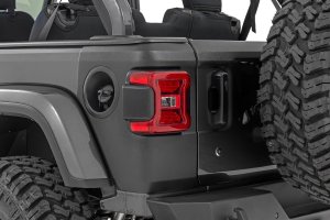 Jeep Wrangler Unlimited Trail Cladding - Rear Corners - Rough Country - '18-'25